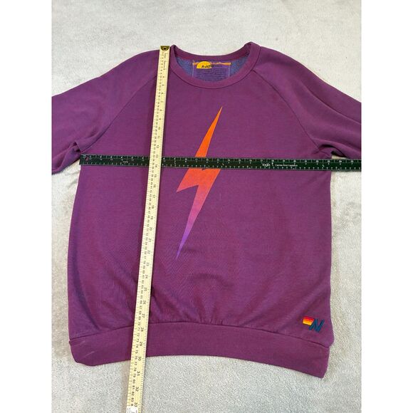 AVIATOR NATION Lightning Bolt Crew Neck Sweatshirt Ombre - Picture 6 of 6